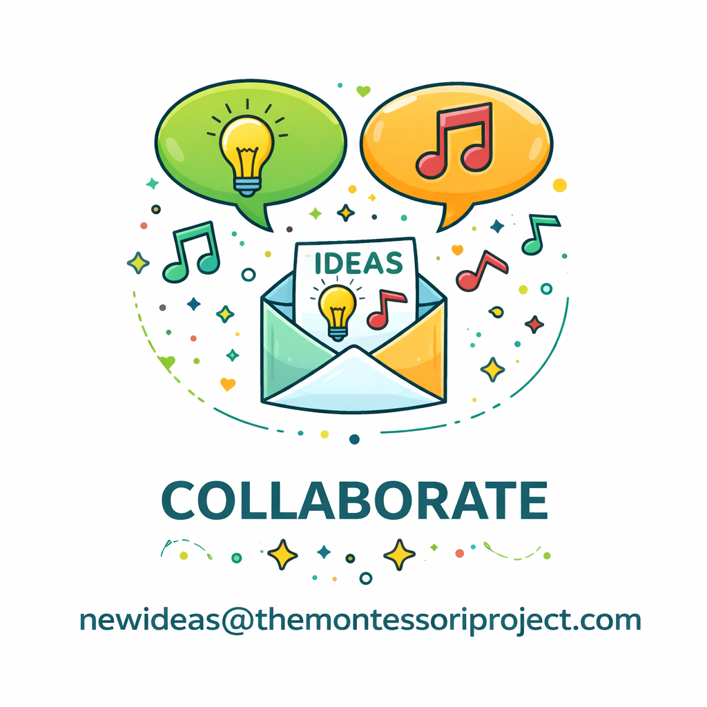 Do you have ideas, themes, or musical needs you would love to see reflected in future releases?<br />
Your experience in the classroom or at home is invaluable.</p>
<p>We warmly invite you to be part of this project by sharing your ideas, insights, or inspiration with us. Together, we can continue creating music that truly serves children and the Montessori community.